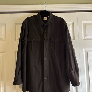 ROWM Bean Men's Casual Button Down Shirt - Dark brown